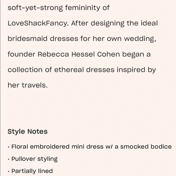 🤍RARE LOVESHACKFANCY LIKE NEW EMBROIDERED EYELET MINI DRESS🤍 - Picture 12 of 16